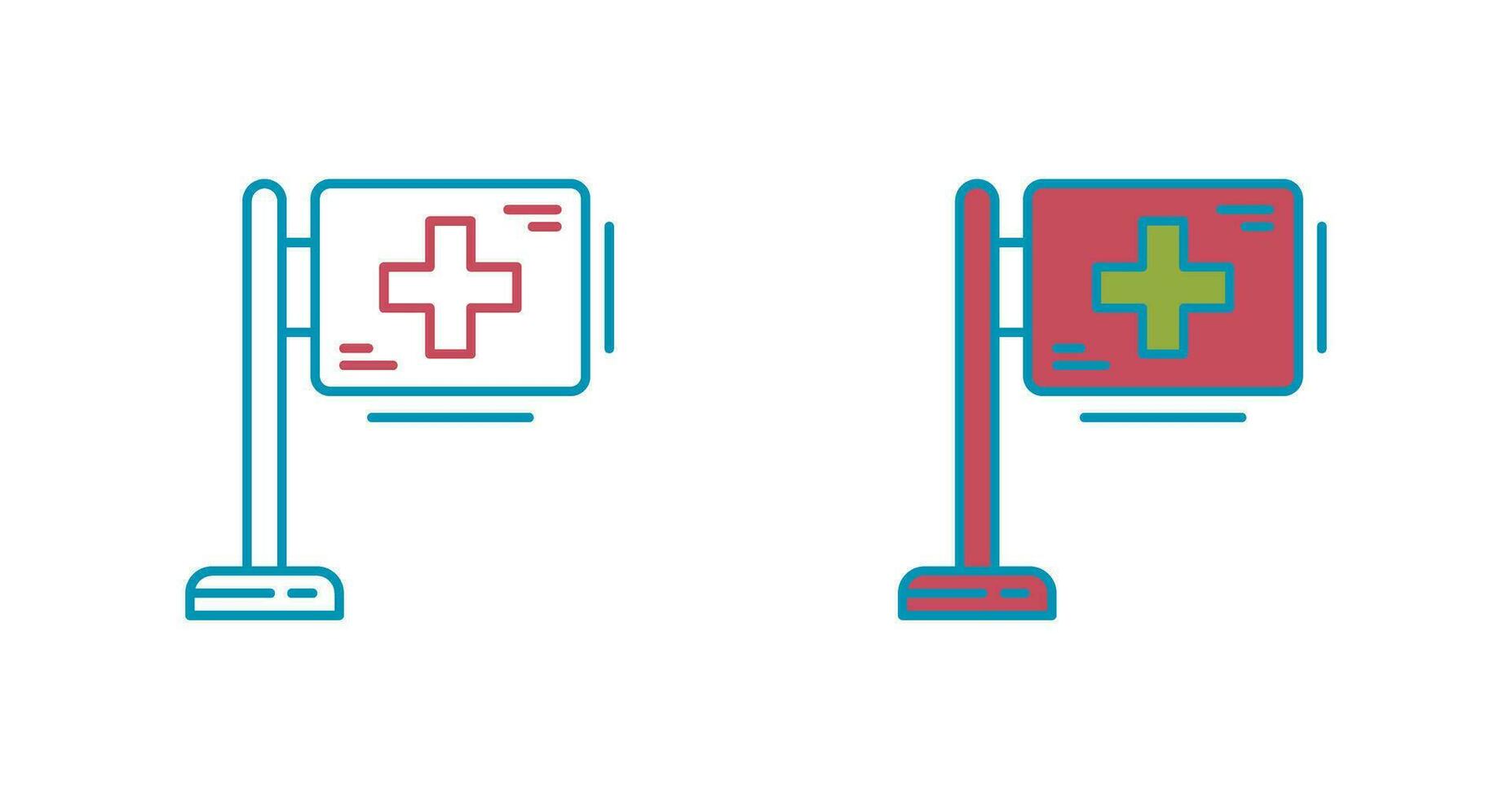 Hospital Sign Vector Icon