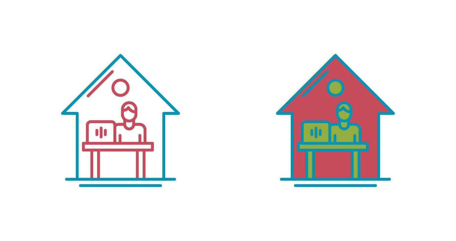Work At Home Vector Icon