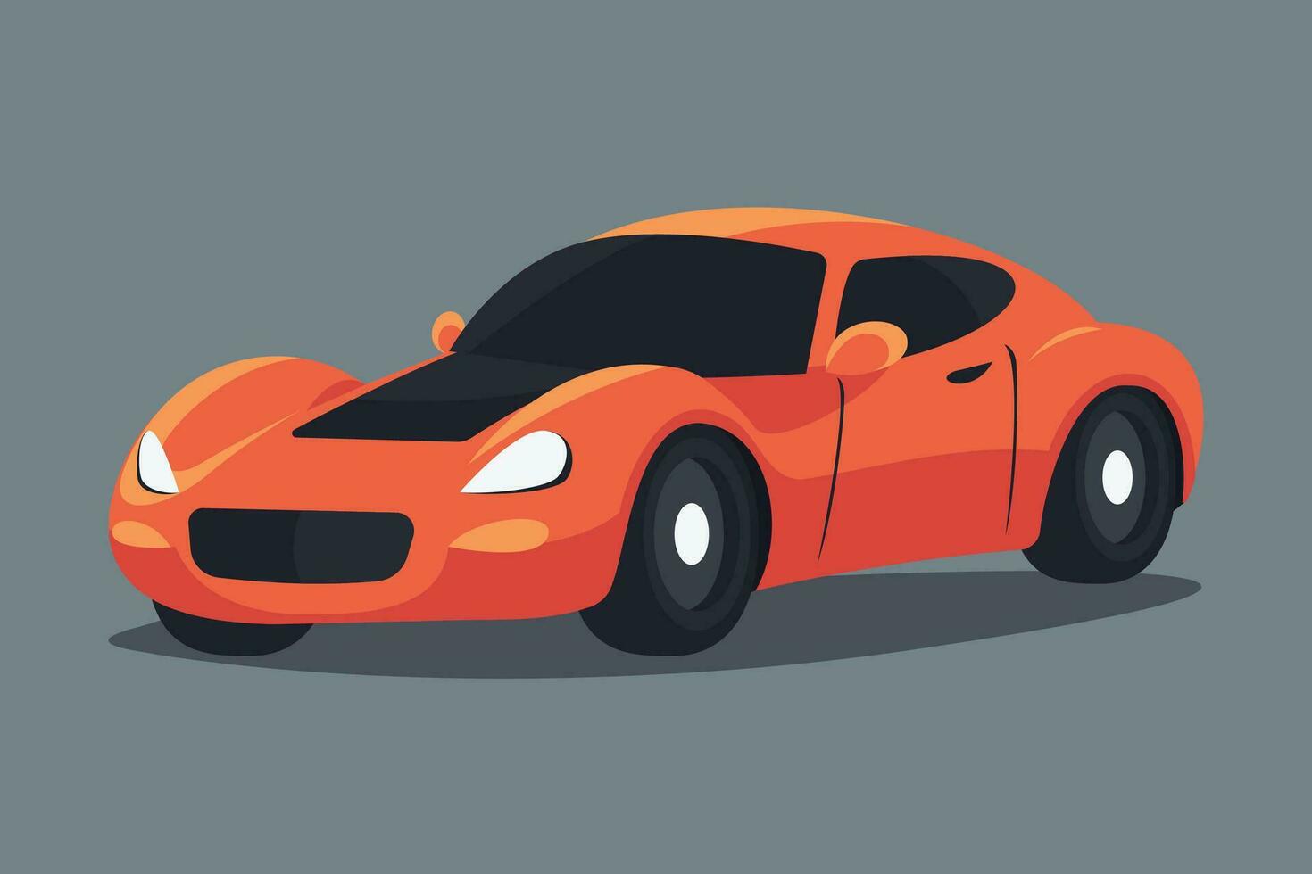 Sport Car Vector Illustration Isolated Element for Automotive Advertisements, Posters, Website Designs