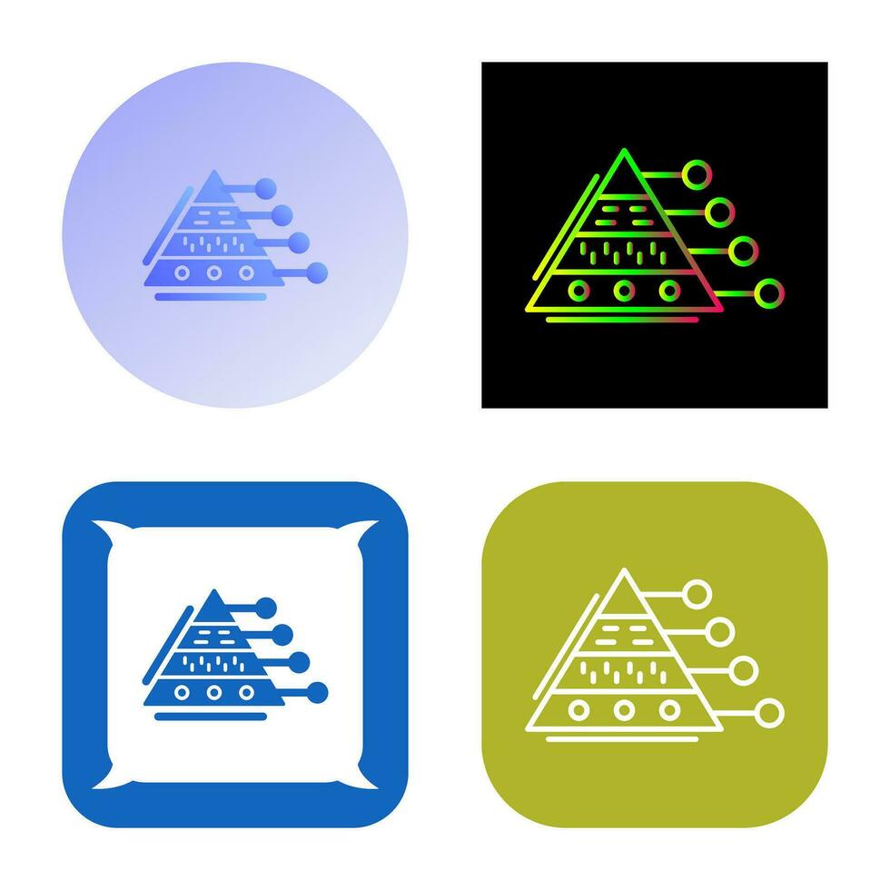 Pyramid Graph Vector Icon