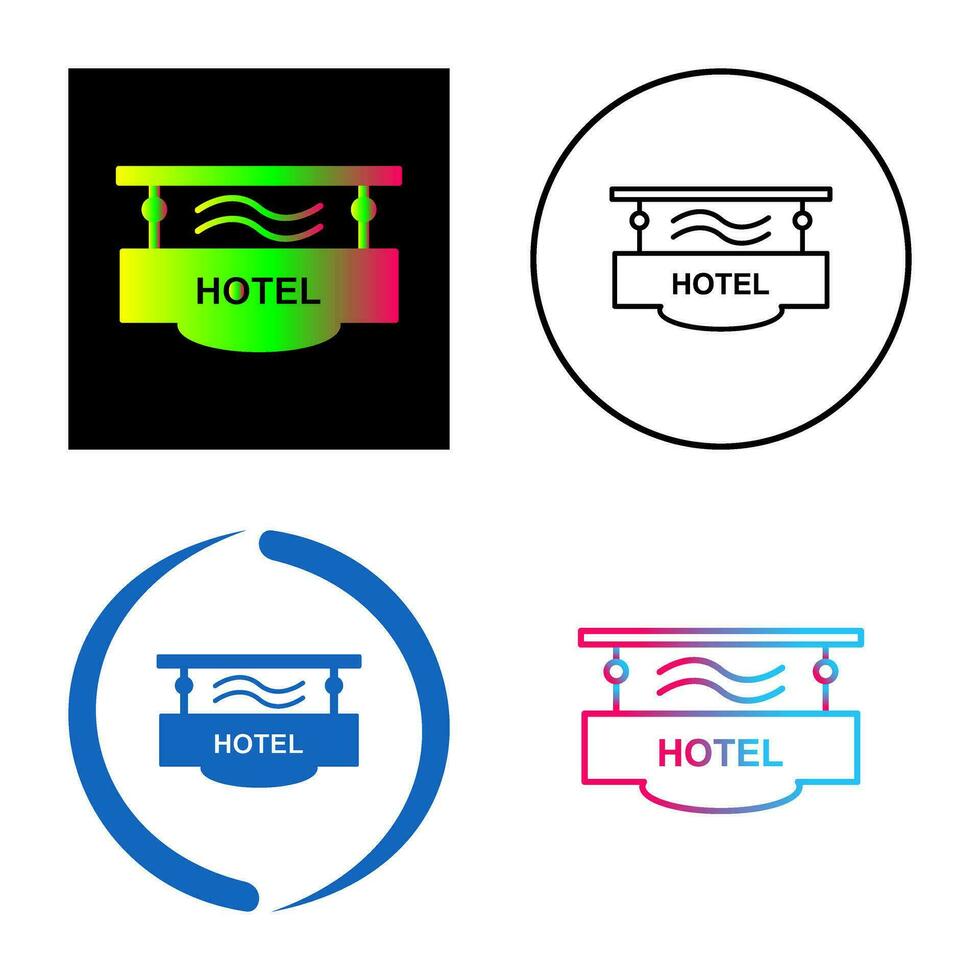 icono de vector de signo de hotel