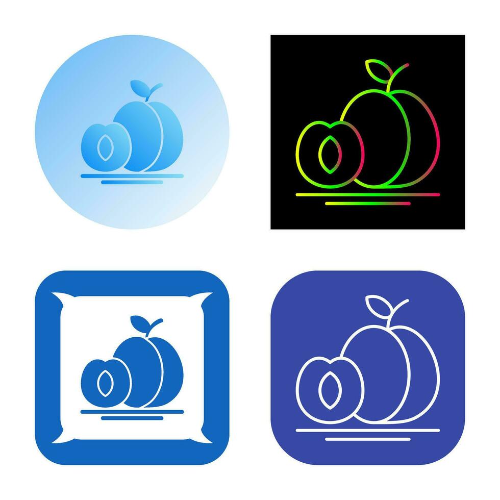 Apricot Vector Icon