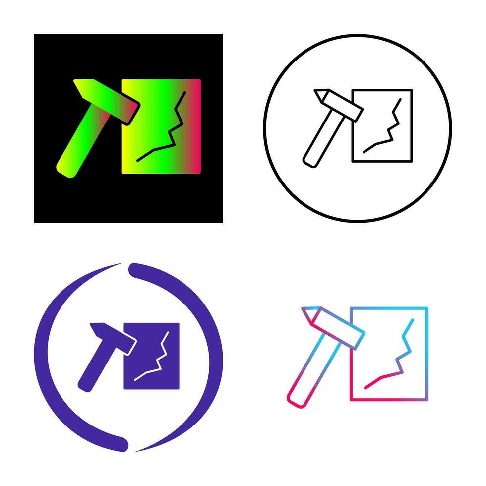 Unique Break Glass Vector Icon