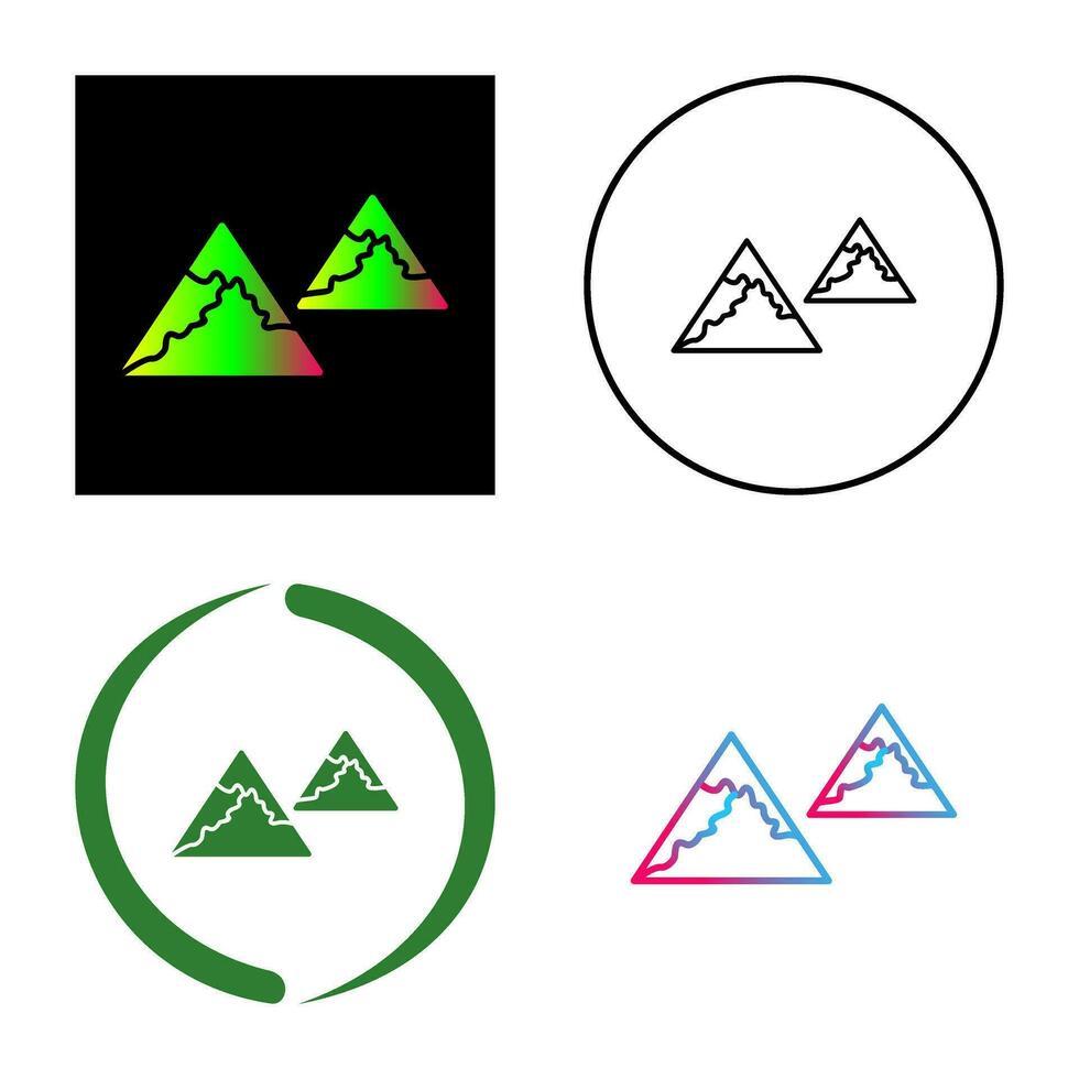 Unique Mountains Vector Icon