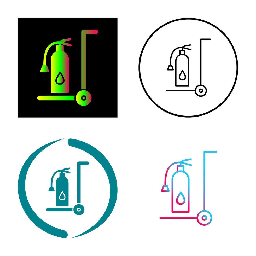 Unique Moveable Extinguisher Vector Icon