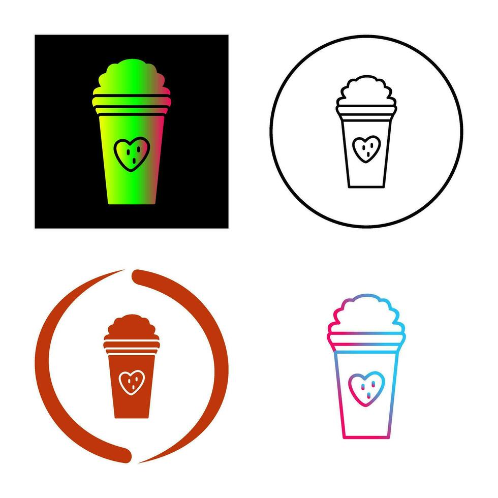 Unique Strawberry Milkshake Vector Icon