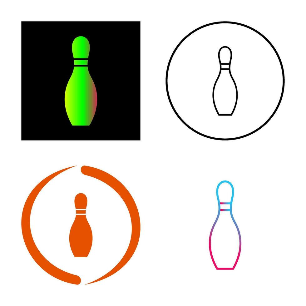 Unique Bowling Pin Vector Icon