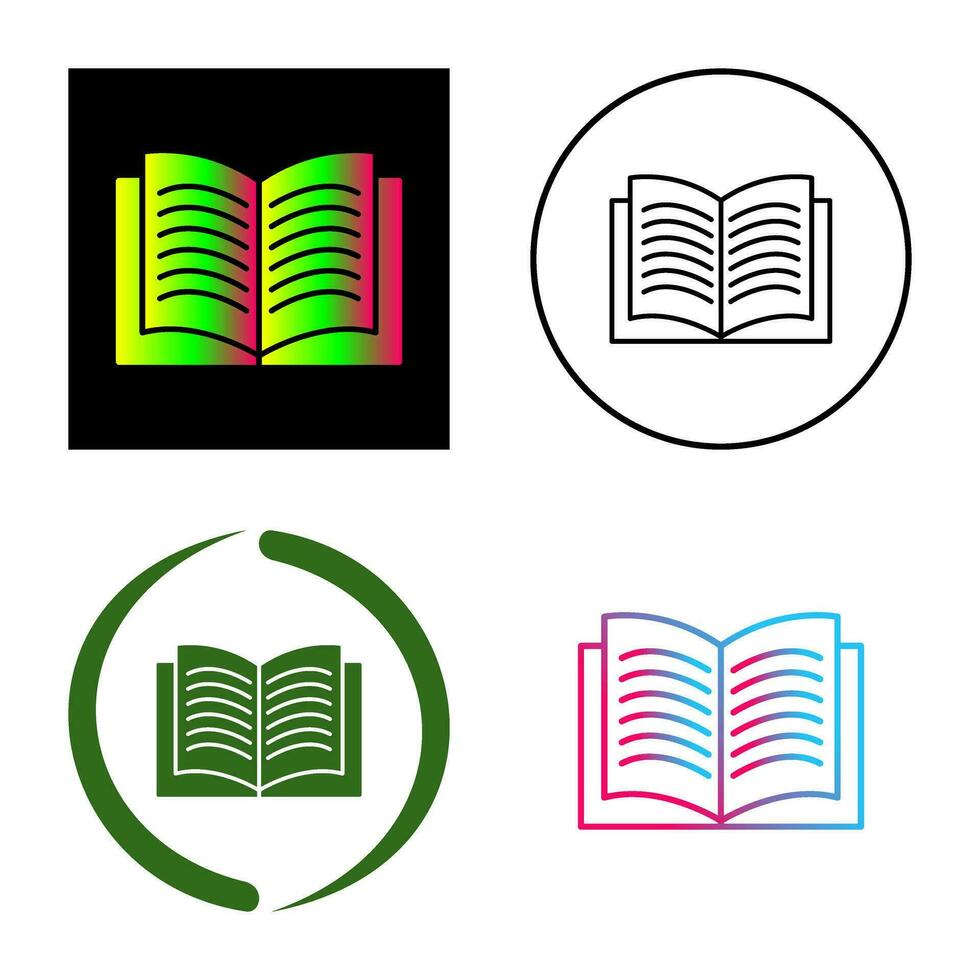 Unique Textbook Vector Icon