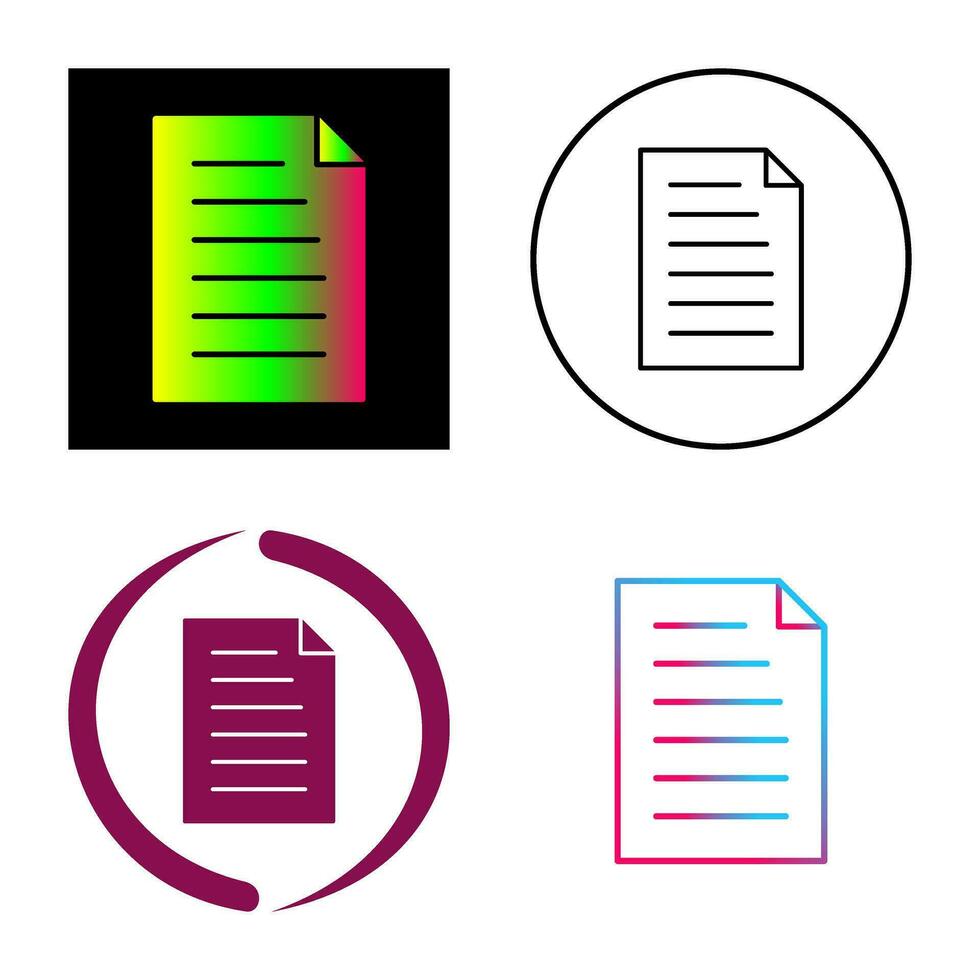 Unique Document Vector Icon