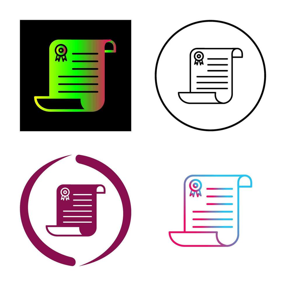 Unique Diploma Vector Icon
