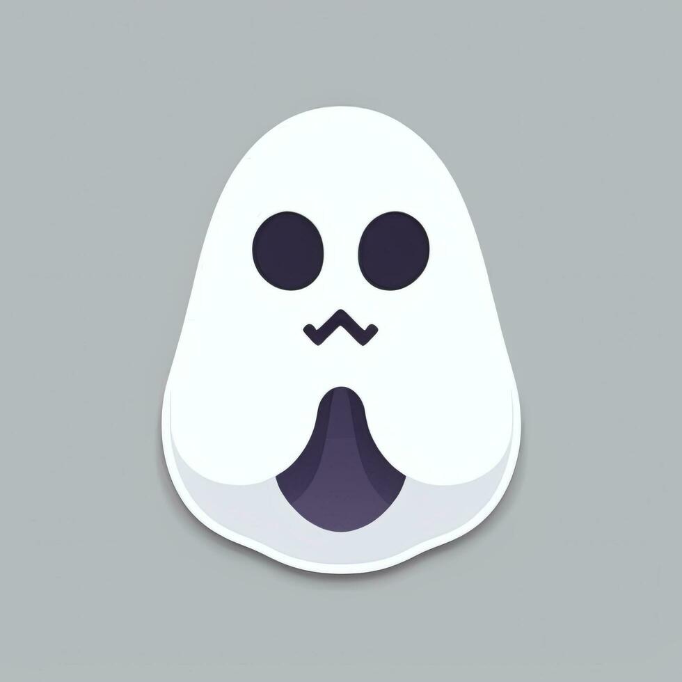 AI generated Ghost Avatar Icon Clip Art Sticker Decoration Simple Background photo