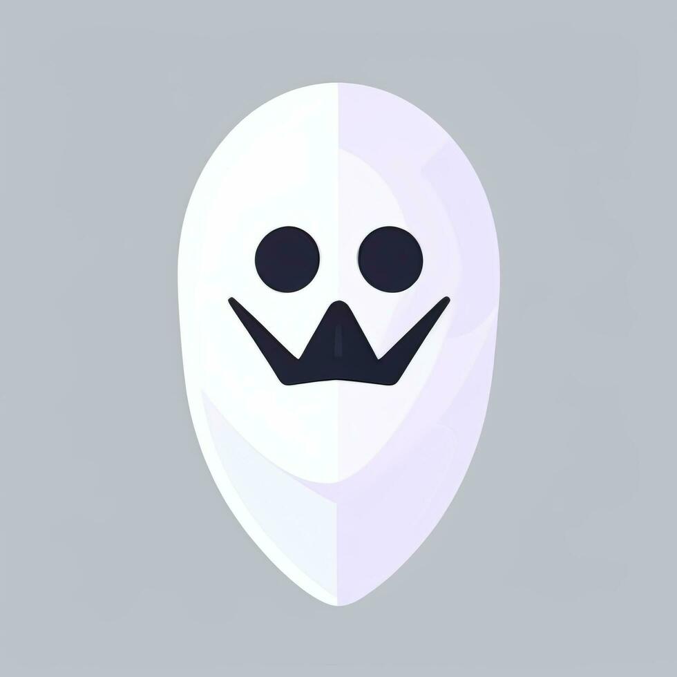 AI generated Ghost Avatar Icon Clip Art Sticker Decoration Simple Background photo