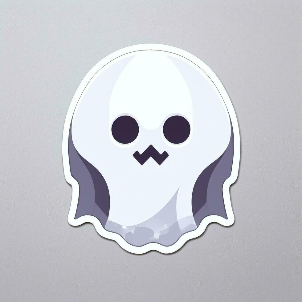 AI generated Ghost Avatar Icon Clip Art Sticker Decoration Simple Background photo