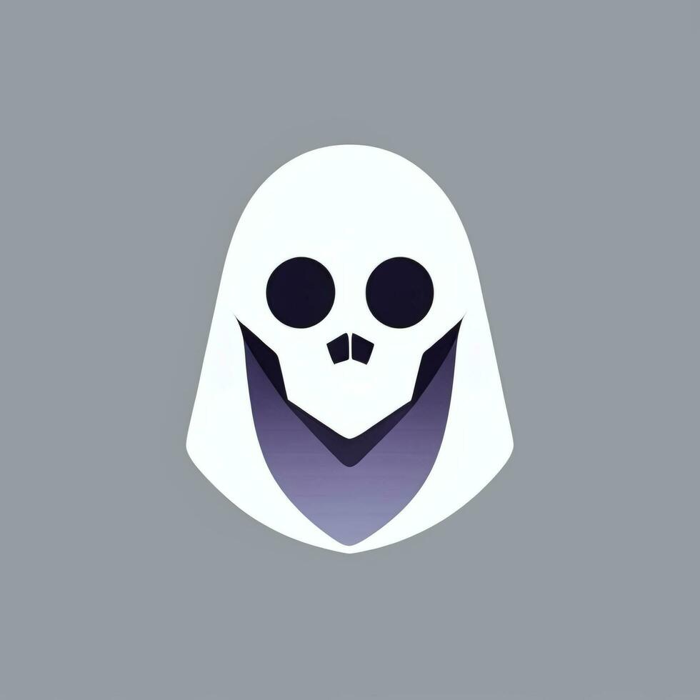 AI generated Ghost Avatar Icon Clip Art Sticker Decoration Simple Background photo