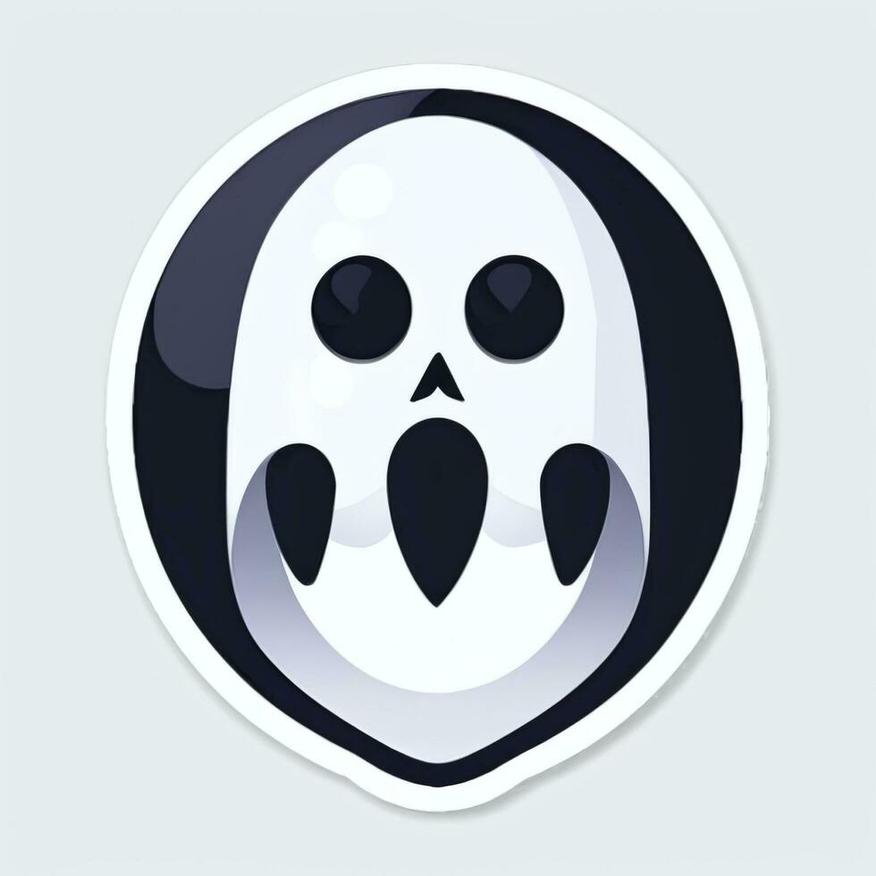 ai generado fantasma avatar icono acortar Arte pegatina decoración sencillo antecedentes foto