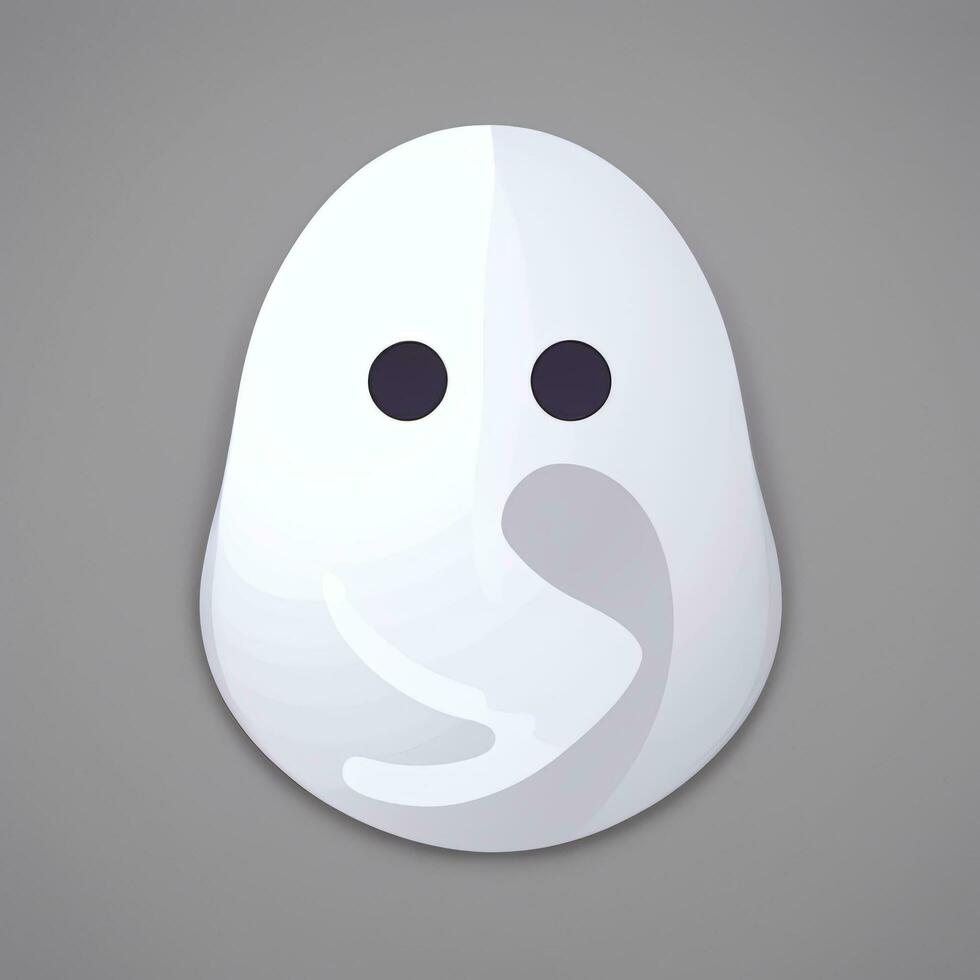 AI generated Ghost Avatar Icon Clip Art Sticker Decoration Simple Background photo