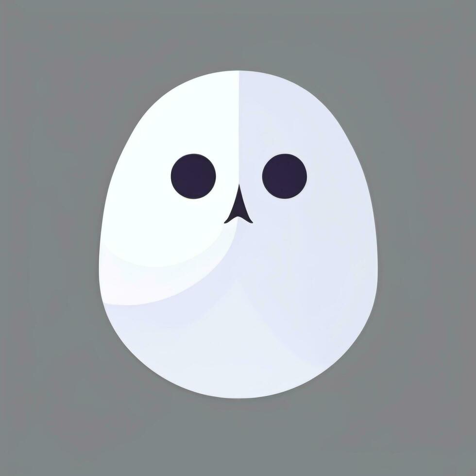 AI generated Ghost Avatar Icon Clip Art Sticker Decoration Simple Background photo