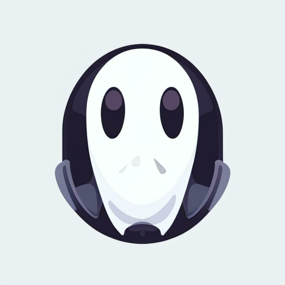 AI generated Ghost Avatar Icon Clip Art Sticker Decoration Simple Background photo