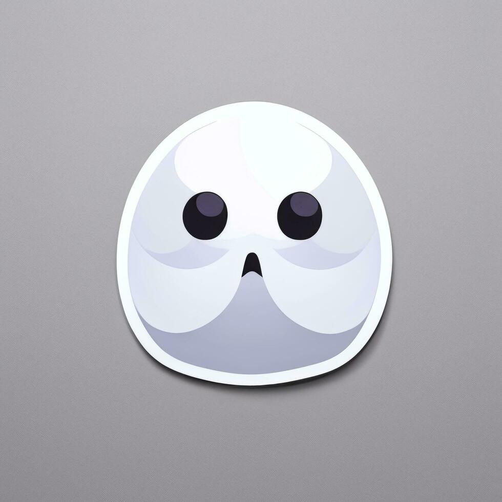 AI generated Ghost Avatar Icon Clip Art Sticker Decoration Simple Background photo