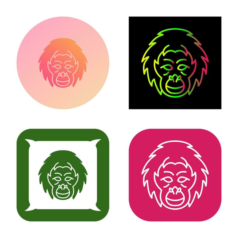 Orangutan Vector Icon