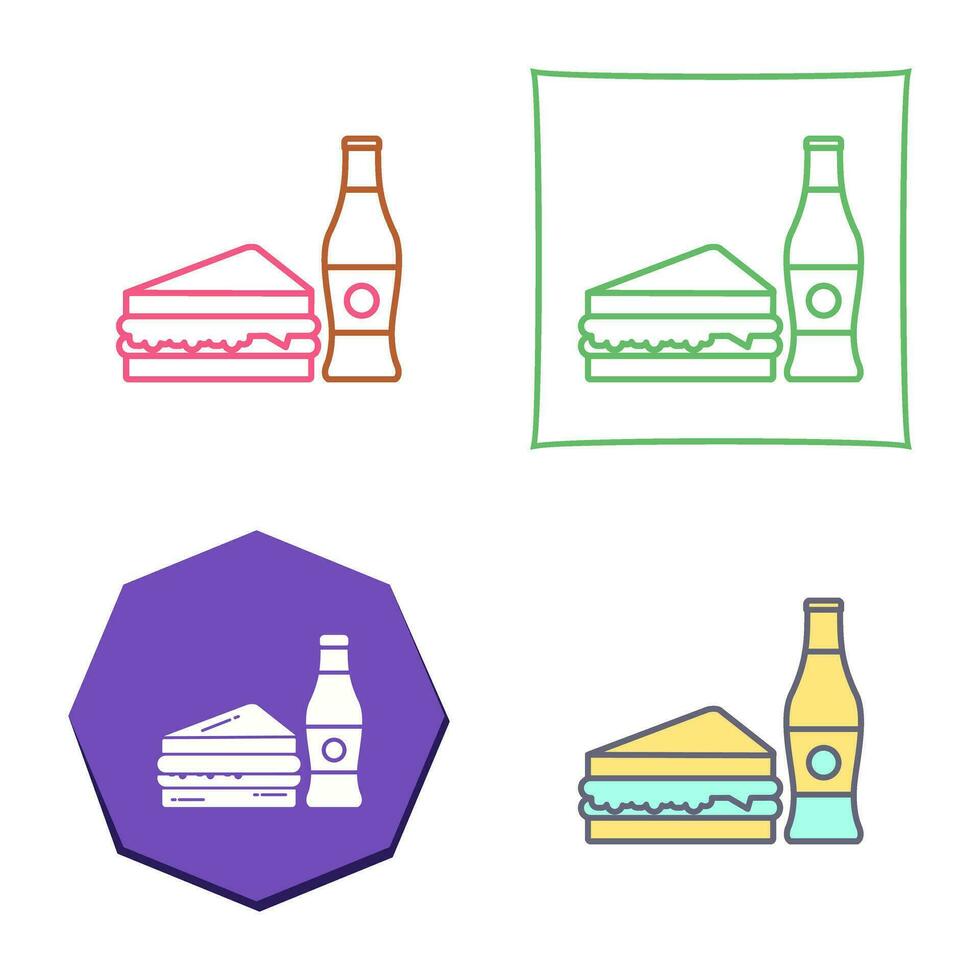 icono de vector de comida chatarra