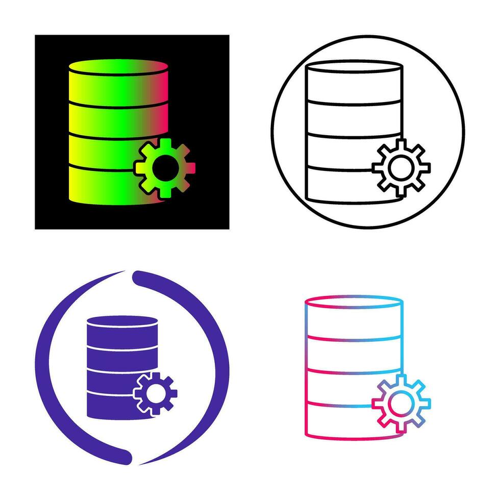 Unique Database Management Vector Icon