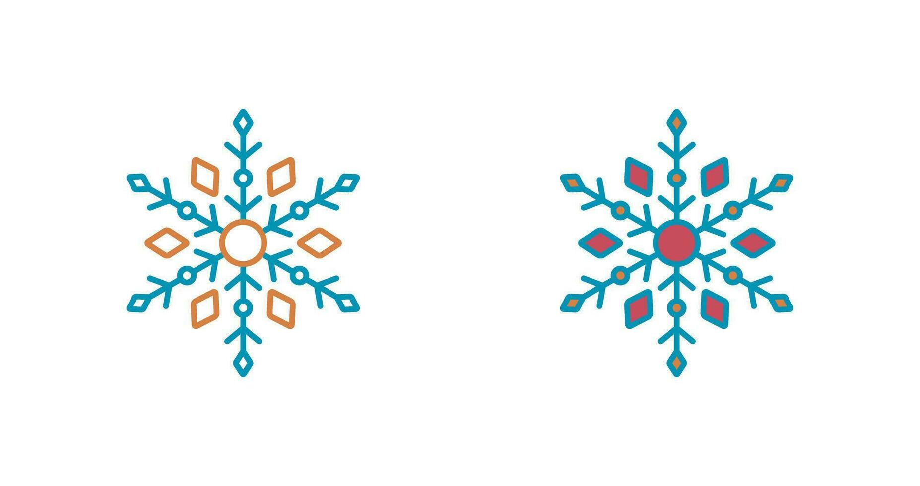 icono de vector de copo de nieve