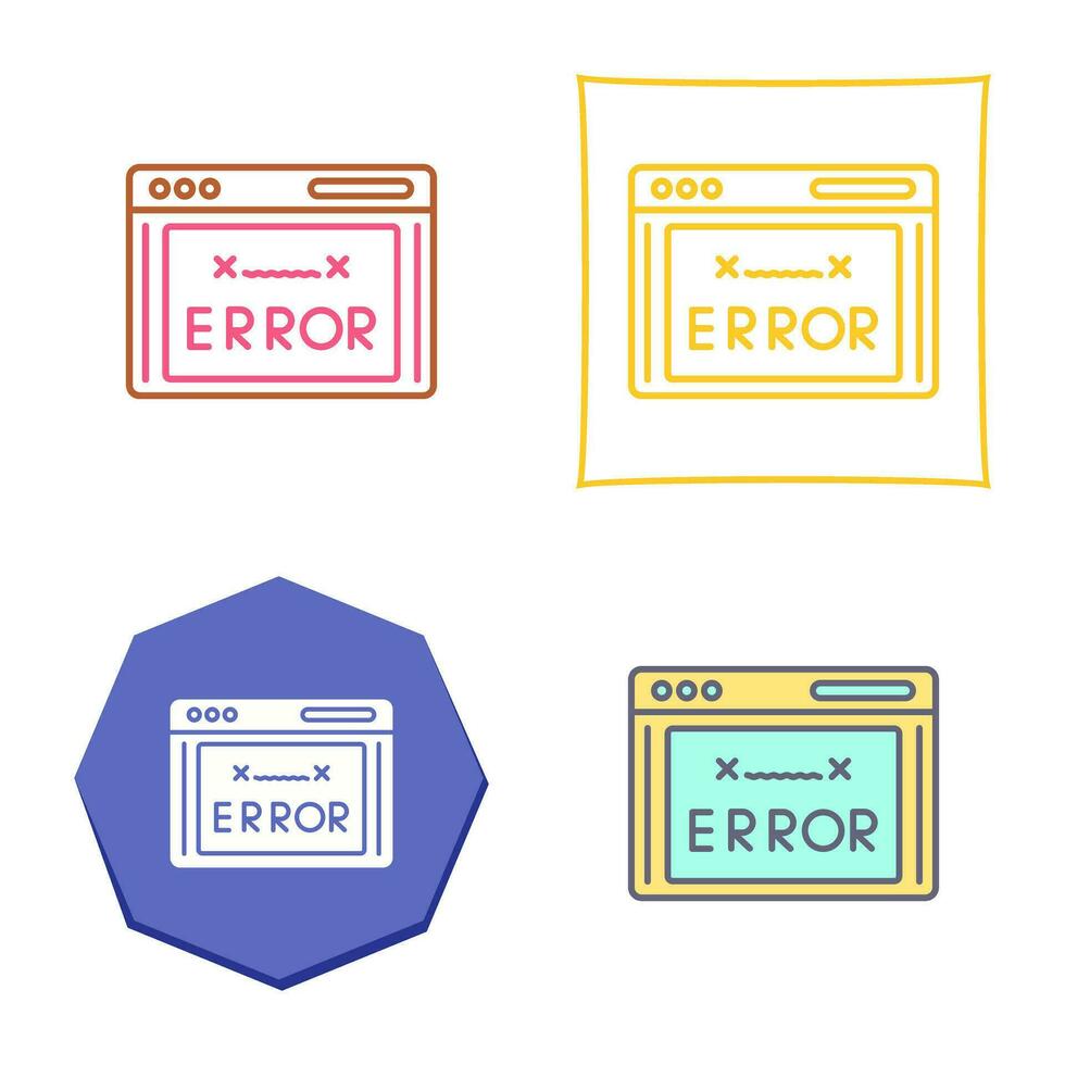 icono de vector de código de error