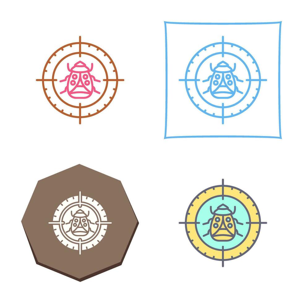 Bug Target Vector Icon