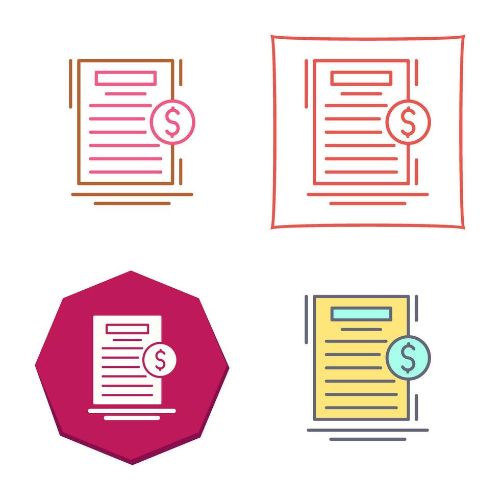Your Bill Vector Icon