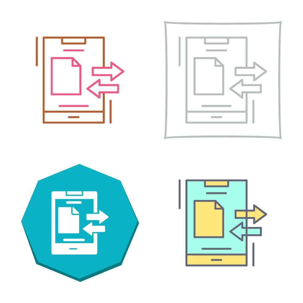 icono de vector de transferencia de datos