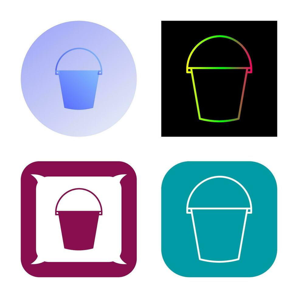 Water Bucket Vector Icon