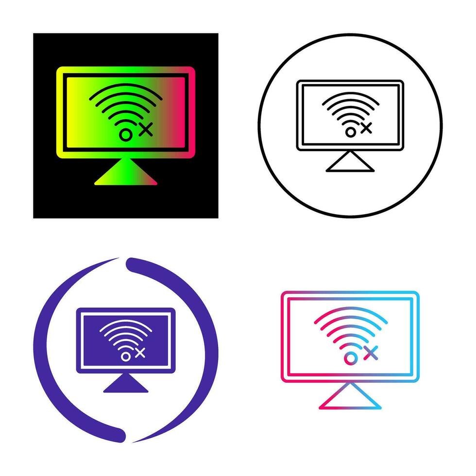 Disconnected Network Vector Icon