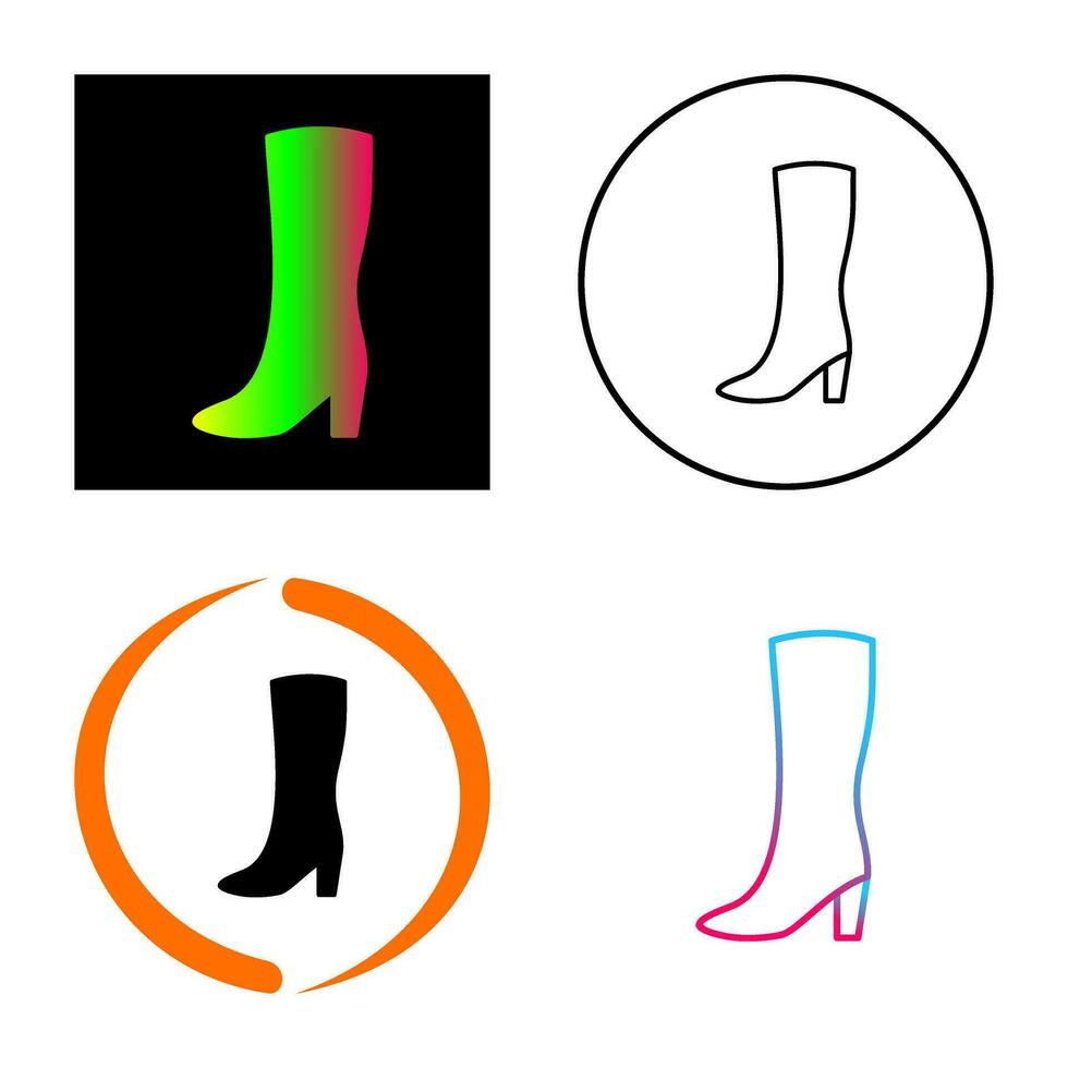 icono de vector de botas largas