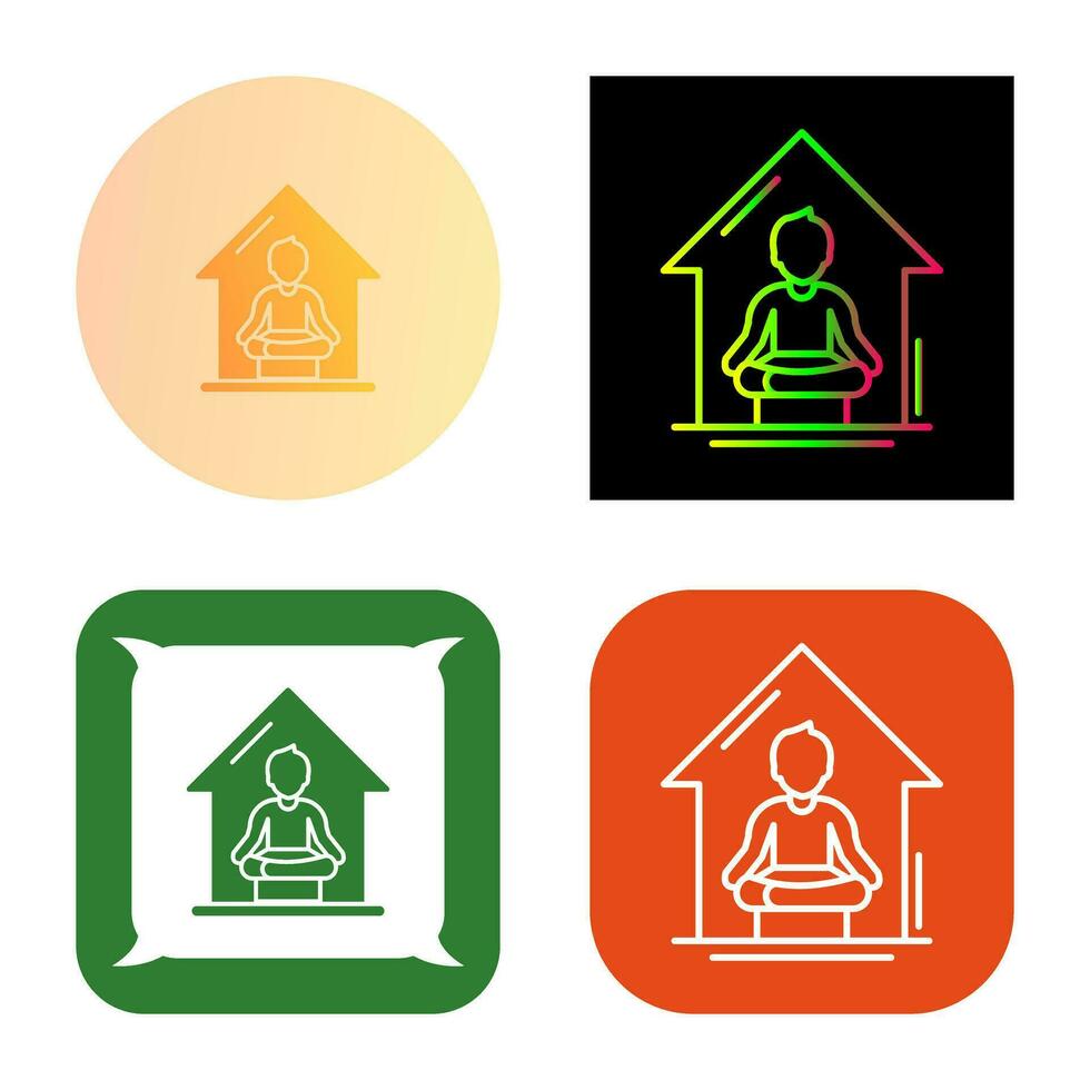 Yoga At home Vector Icon