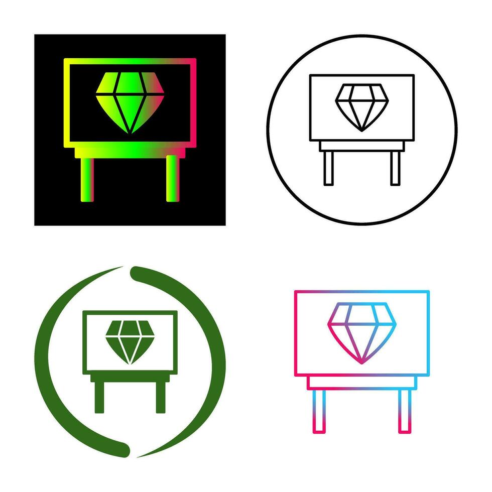 Diamond Exhibit Vector Icon