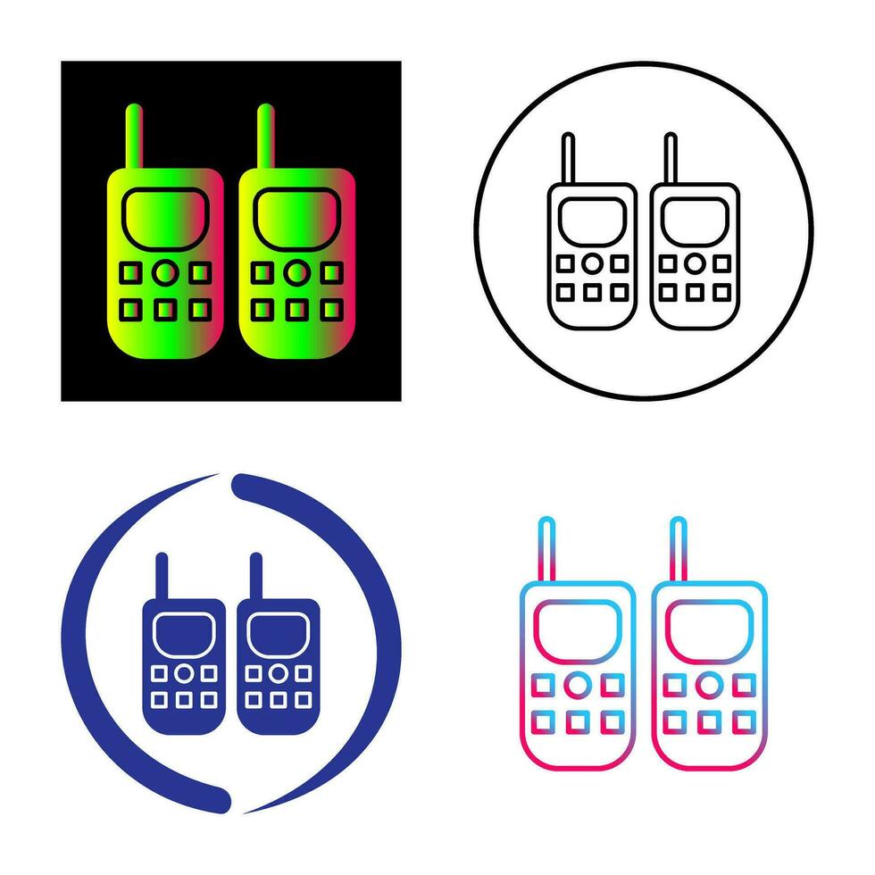 icono de vector de walkie-talkie