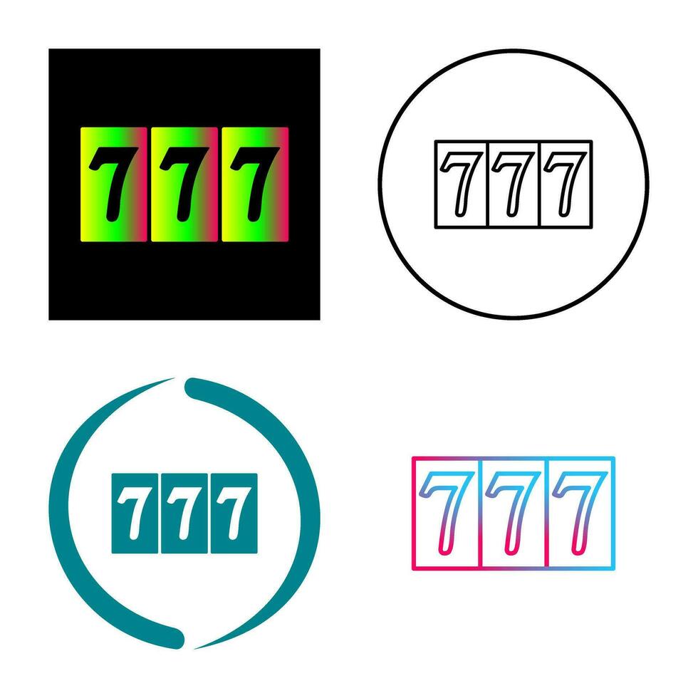 Triple Sevens Vector Icon