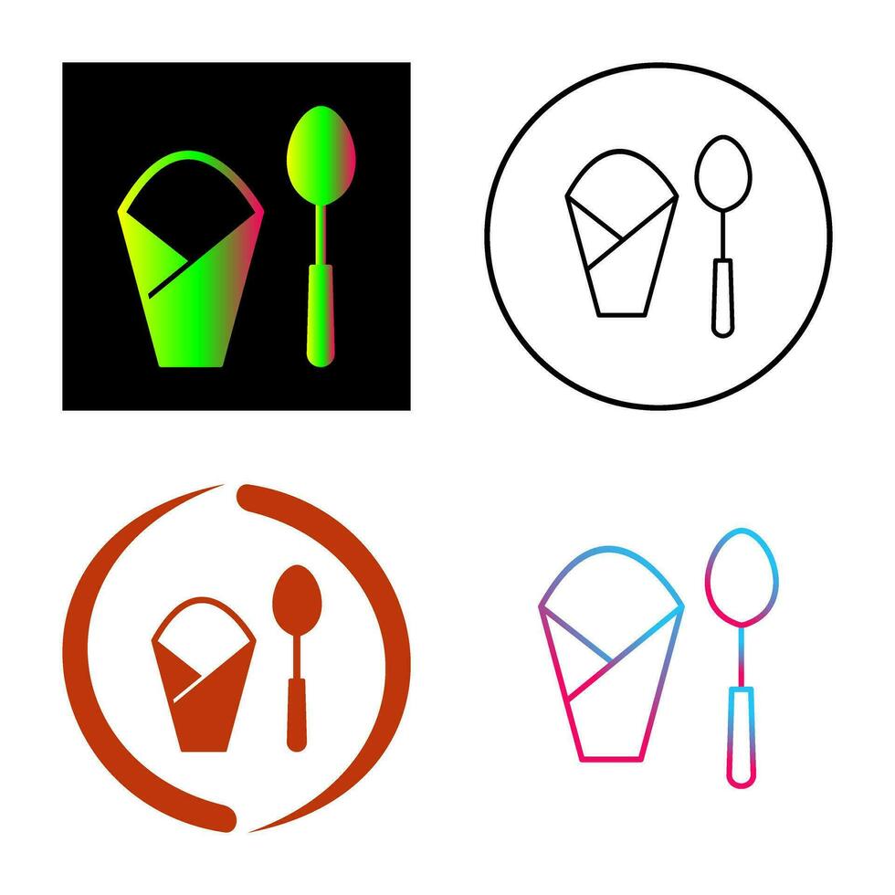 Spoon and Napkin Vector Icon