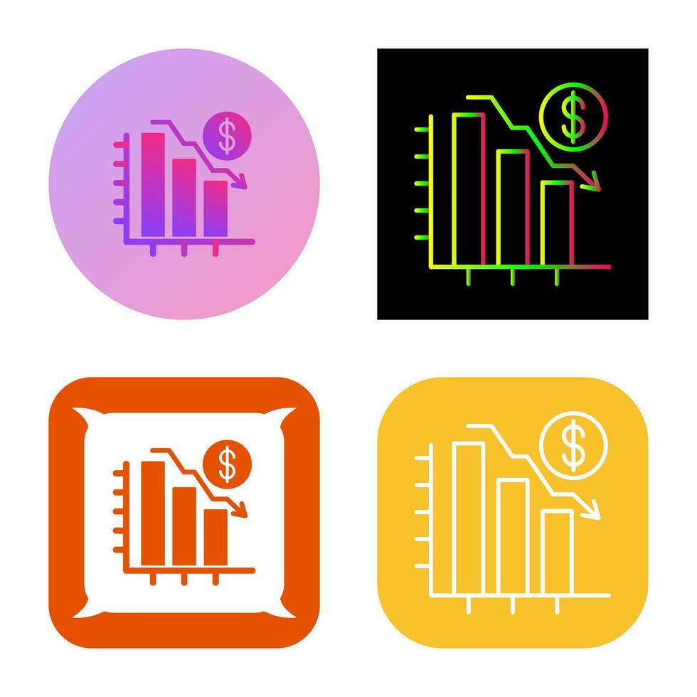 Chart Down Vector Icon