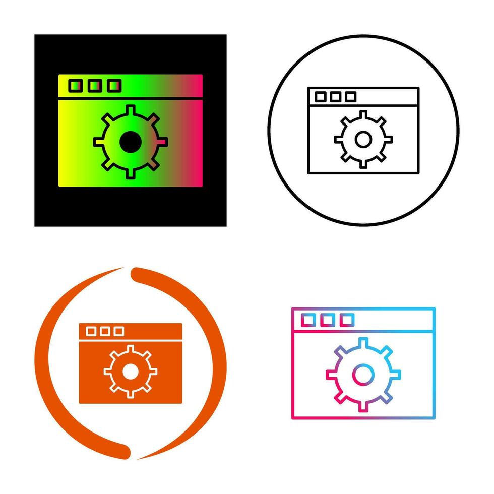 Unique Settings Vector Icon