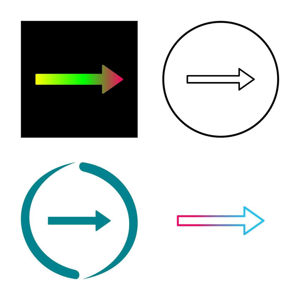 Unique Right Arrow Vector Icon