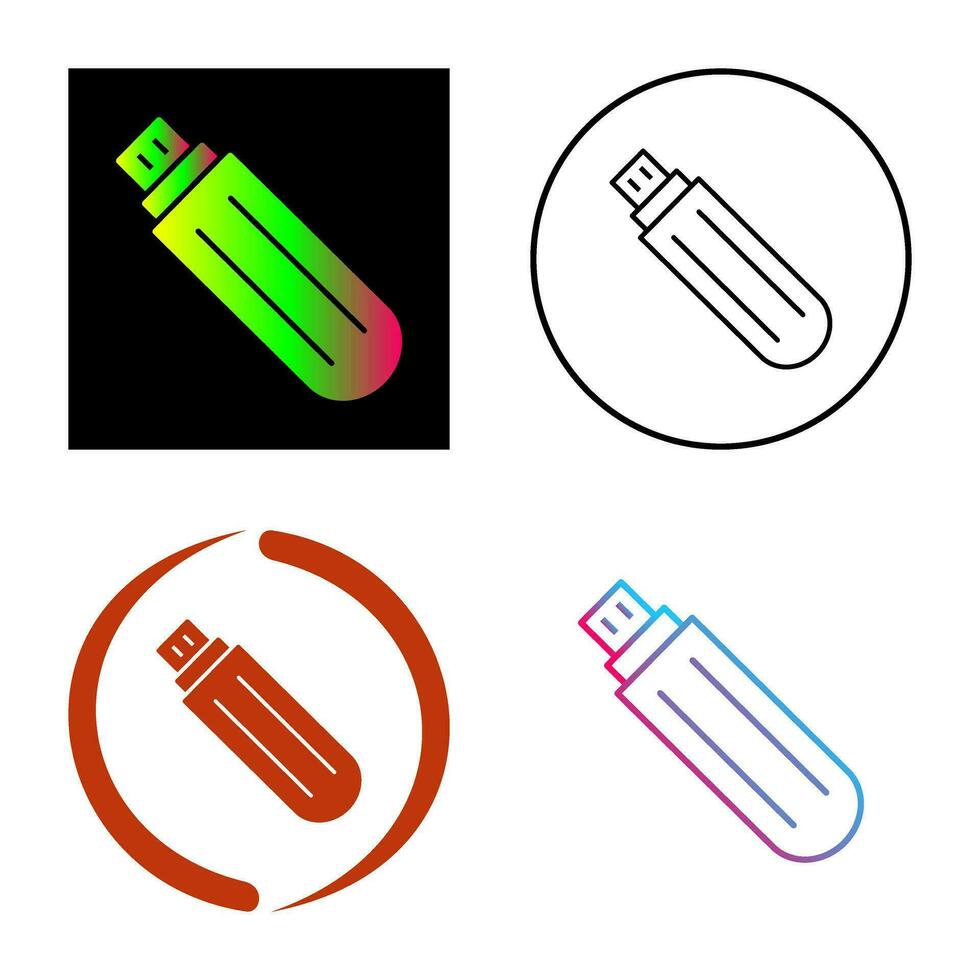 icono de vector de unidad usb único