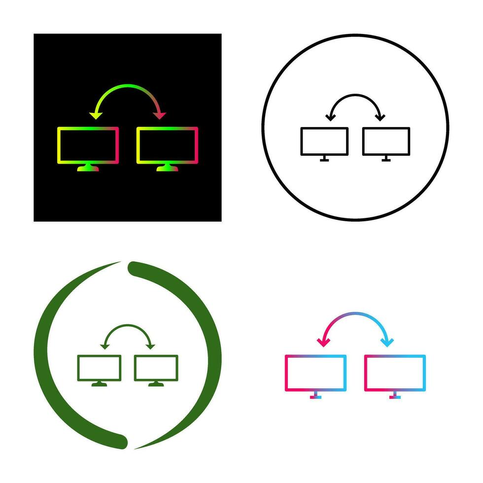 Unique Connected Systems Vector Icon