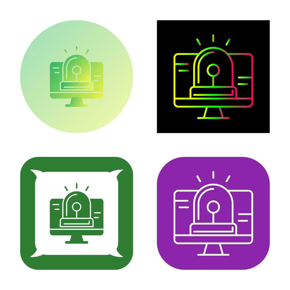 Hacking Alarm Vector Icon