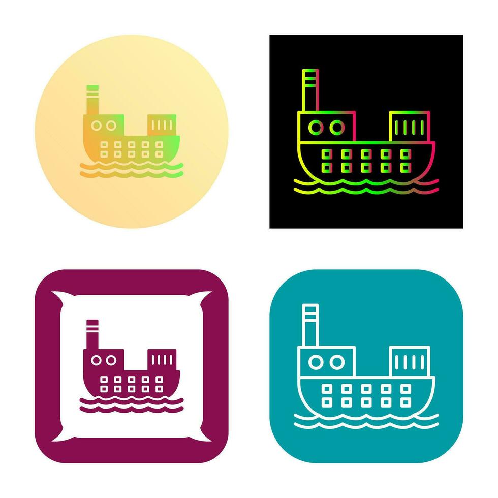 Cargo Ship Vector Icon