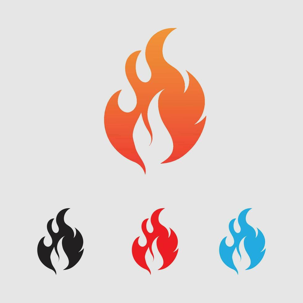 fire logo and symbol element vector