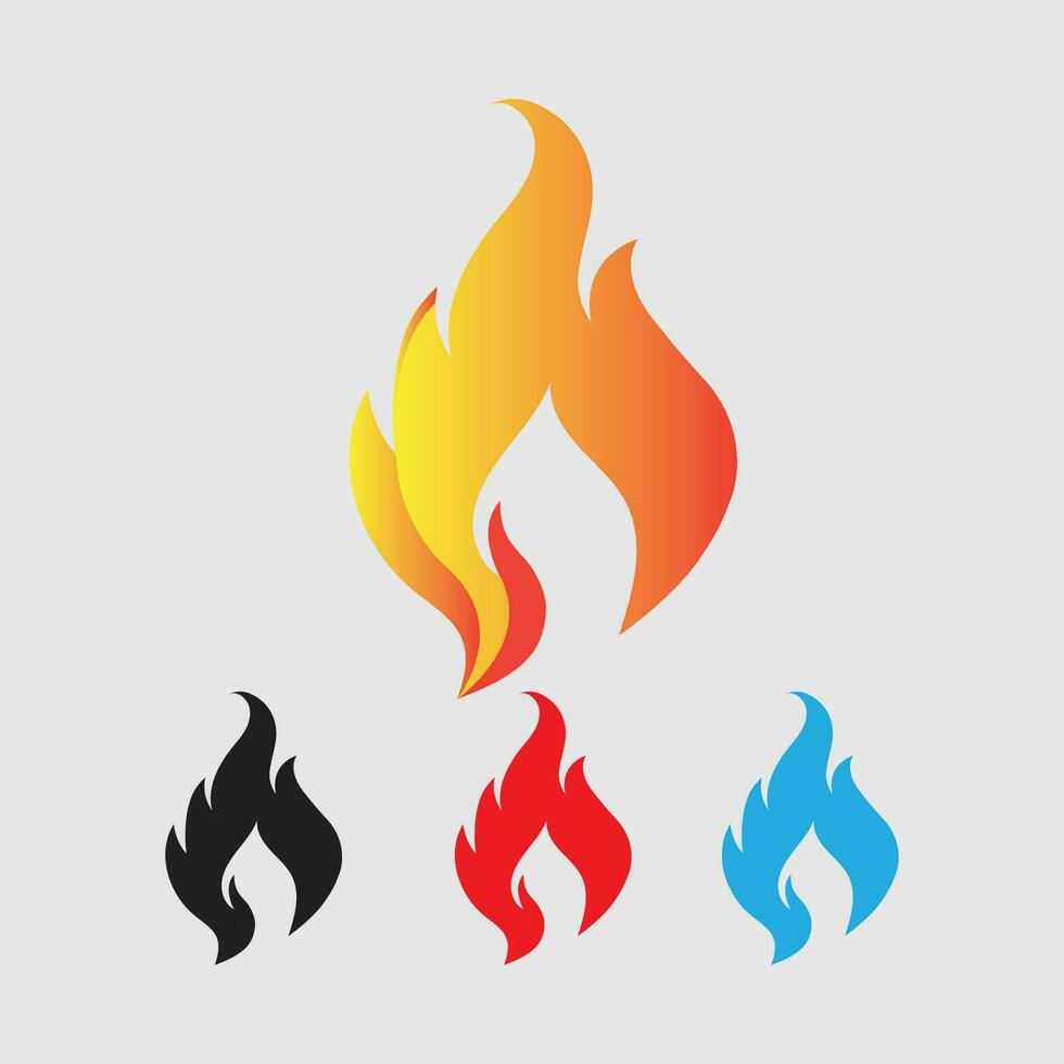 fire logo and symbol element vector
