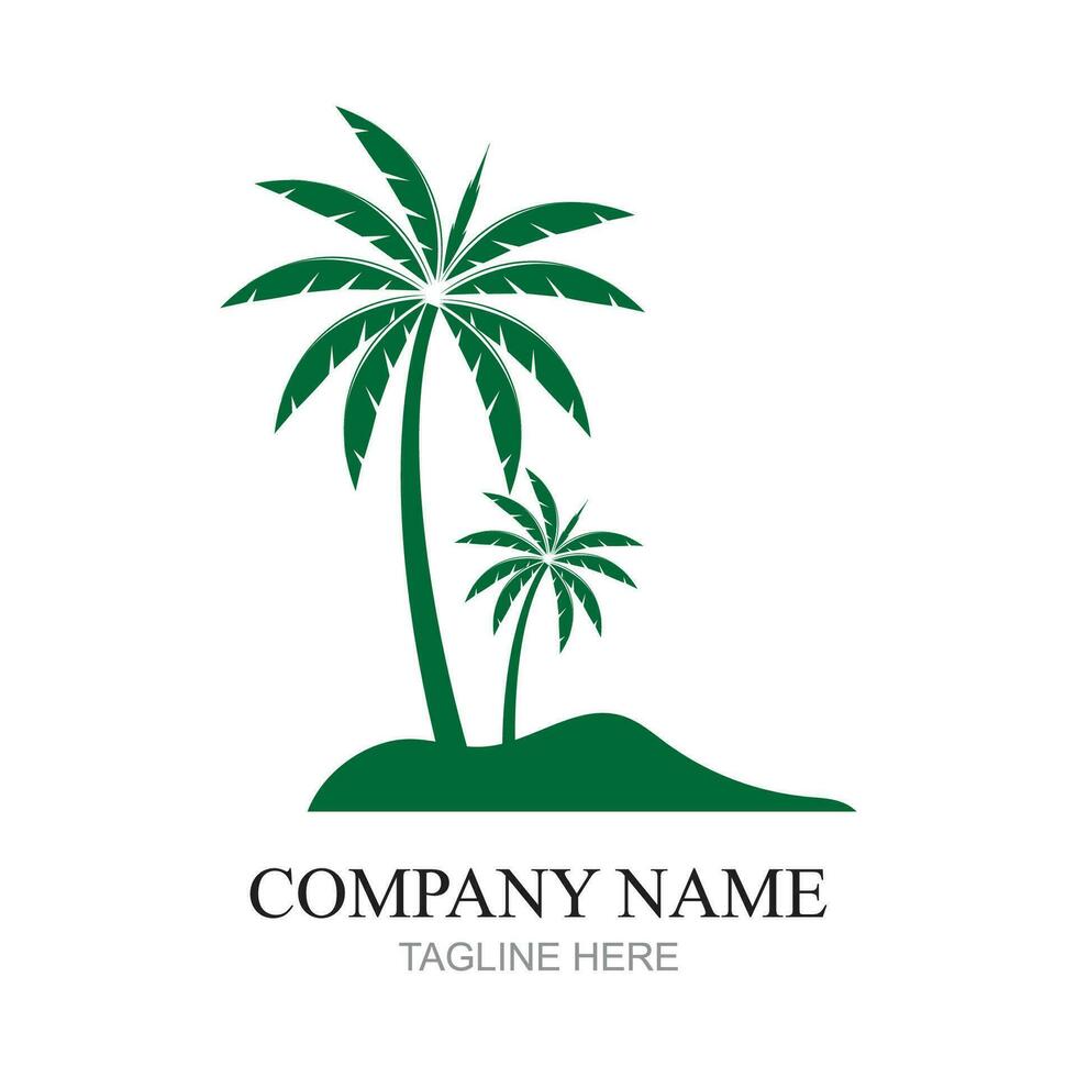 plantilla de logotipo de verano de palmera vector