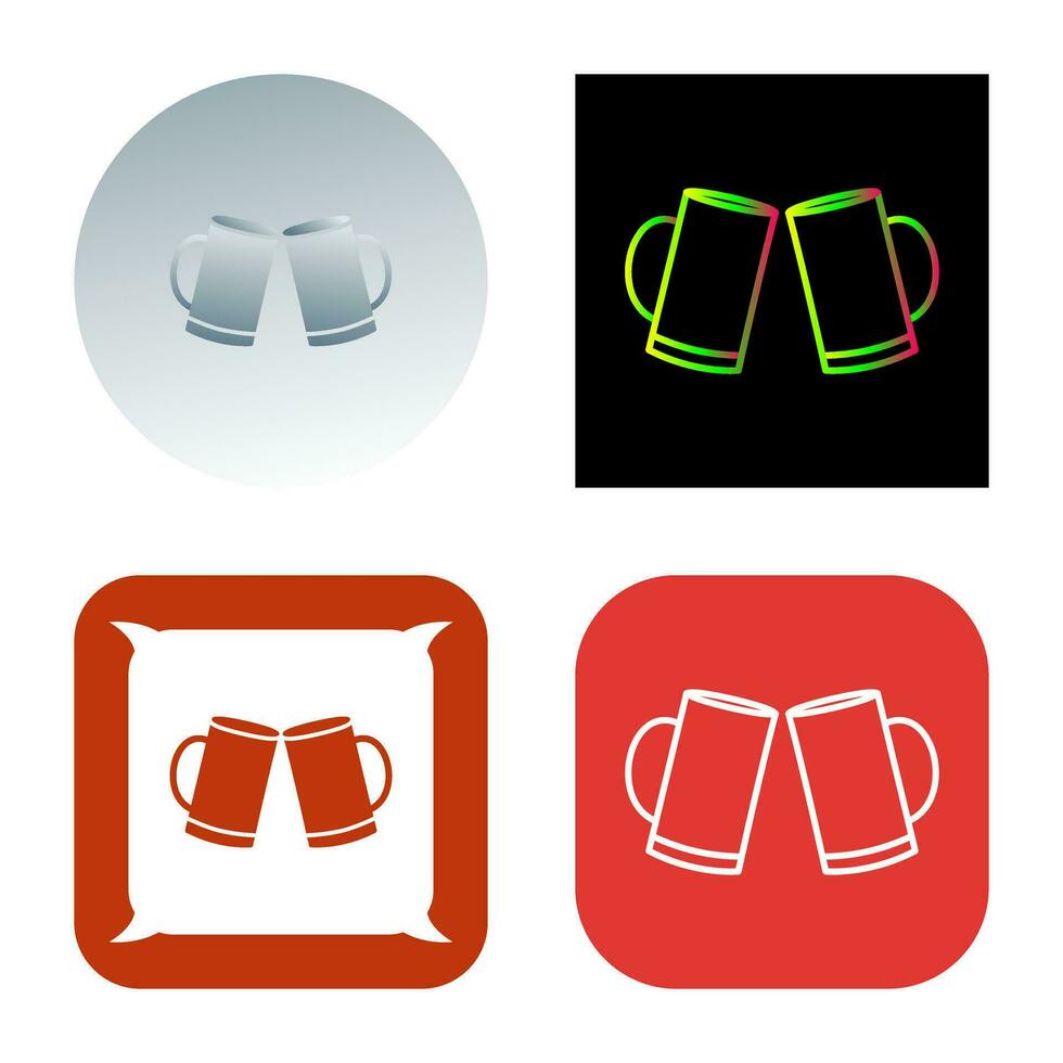 Beers Toasting Vector Icon